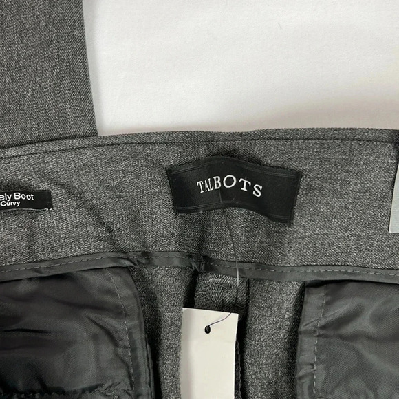 Talbots New Women’s 18WP Heather Gray Curvy Barely Boot Full Length Pant - Picture 6 of 13